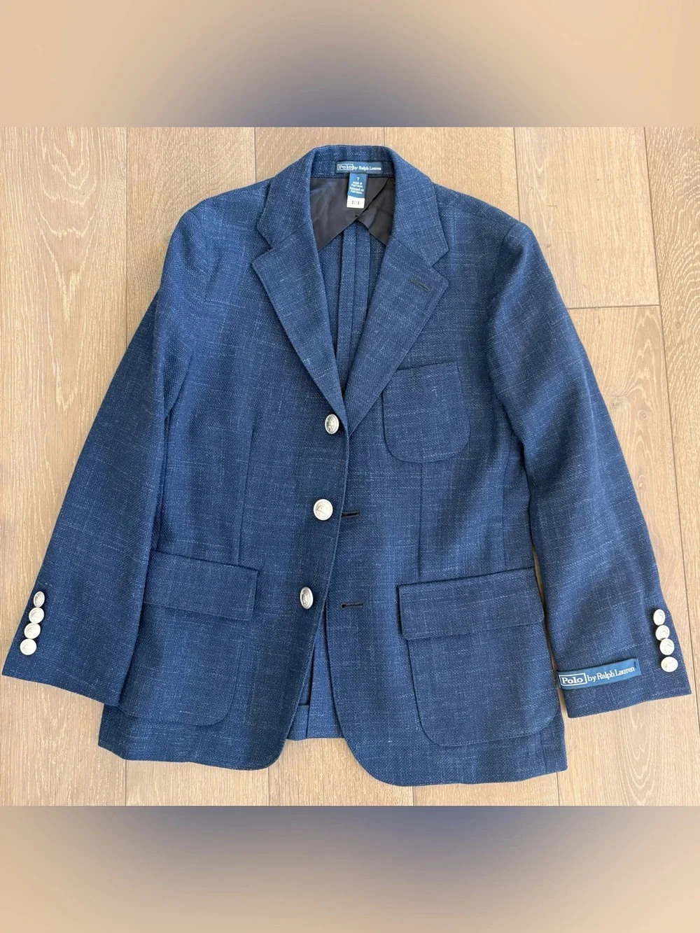 Kid’s Ralph Lauren Textured Navy Blue Sport Coat